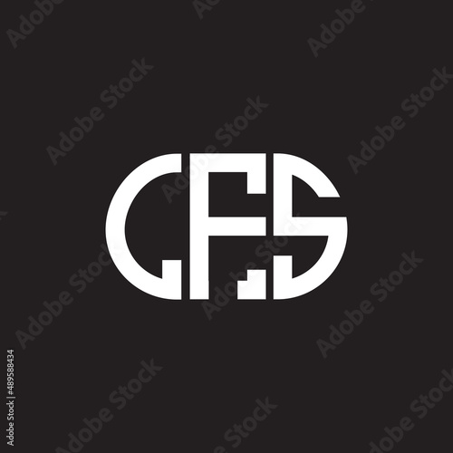 LFS letter logo design on black background. LFS creative initials letter logo concept. LFS letter design. photo