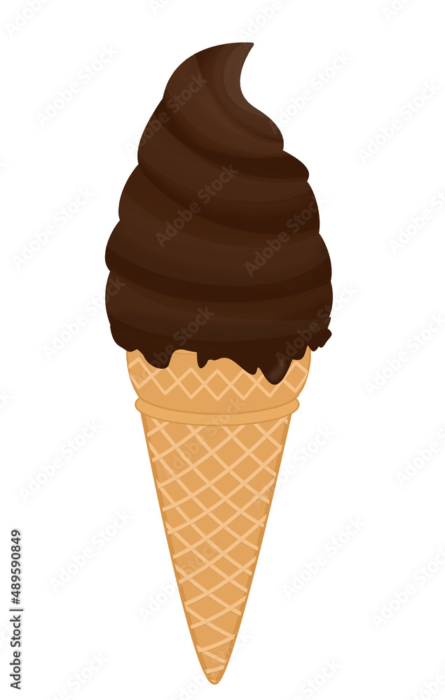 Chocolate ice cream cone Chocolate ice cream cone