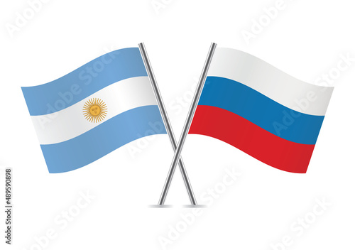 Free Download Argentina and Russia crossed flags. Argentinian and Russian flags, isolated on white background. Vector icon set. Vector illustration. - GFXLoad