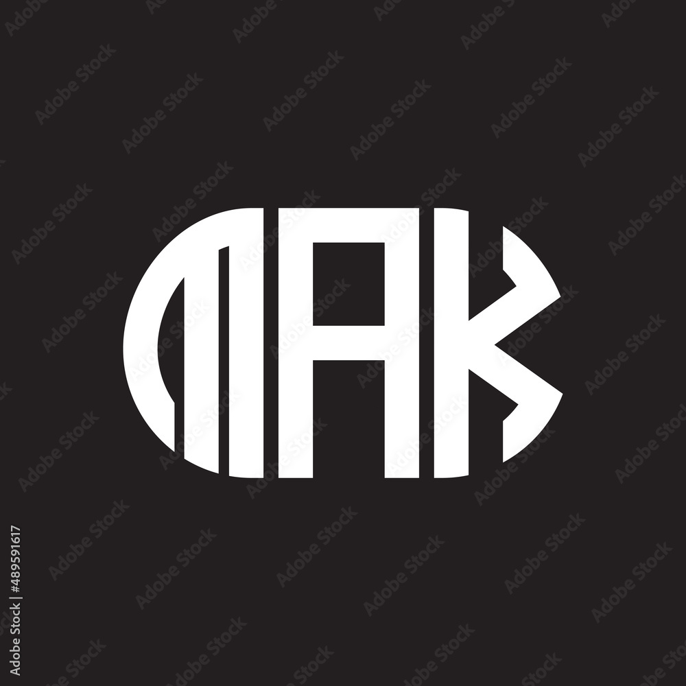 MAK letter logo design on black background. MAK creative initials letter logo concept. MAK letter design. MAK letter logo design on black background. MAK creative initials letter logo concept. MAK letter design.