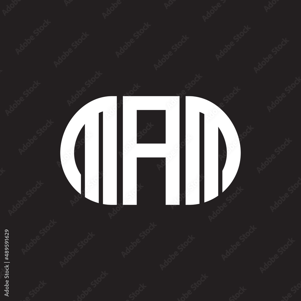 MAM letter logo design on black background. MAM creative initials letter logo concept. MAM letter design. MAM letter logo design on black background. MAM creative initials letter logo concept. MAM letter design.
