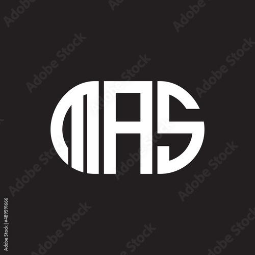 MAS letter logo design on black background. MAS creative initials letter logo concept. MAS letter design.
