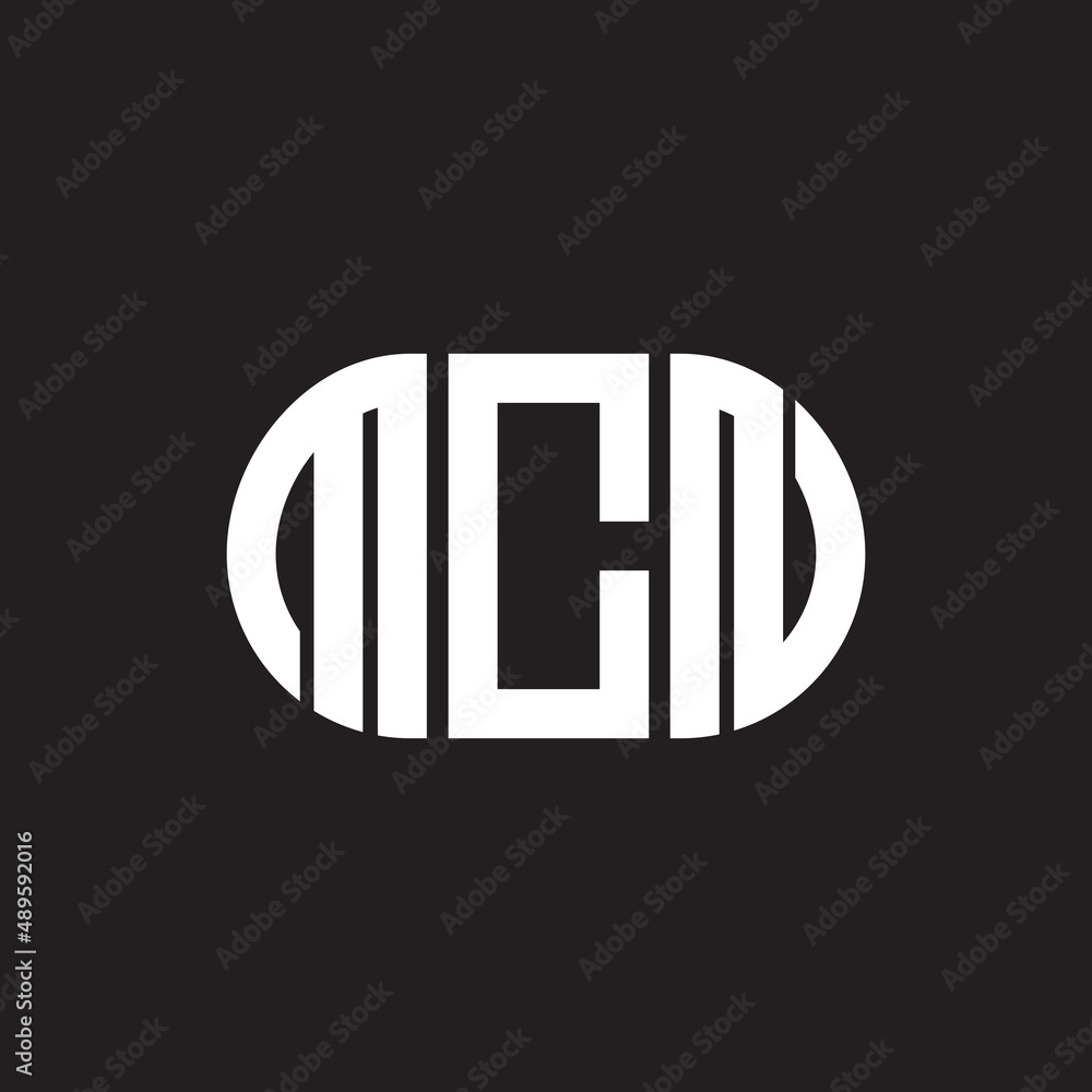 MCN letter logo design on black background. MCN creative initials letter logo concept. MCN letter design. MCN letter logo design on black background. MCN creative initials letter logo concept. MCN letter design.
