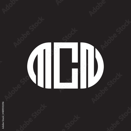 MCN letter logo design on black background. MCN creative initials letter logo concept. MCN letter design.