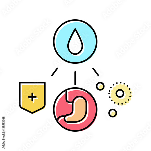 health benefits of breast milk color icon vector illustration