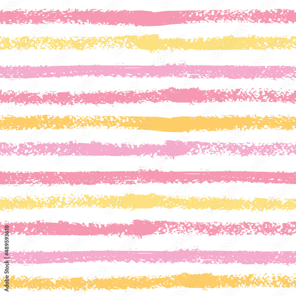 Seamless pattern with horizontal stripes. Dry brush.
