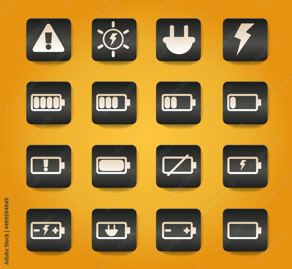 battery icon set battery icon set
