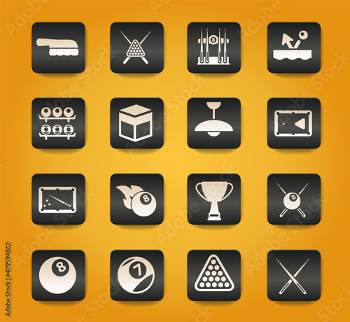 Billiards simply icons