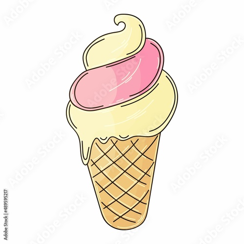 Illustration in hand draw style. Sweet dessert  graphic element for design