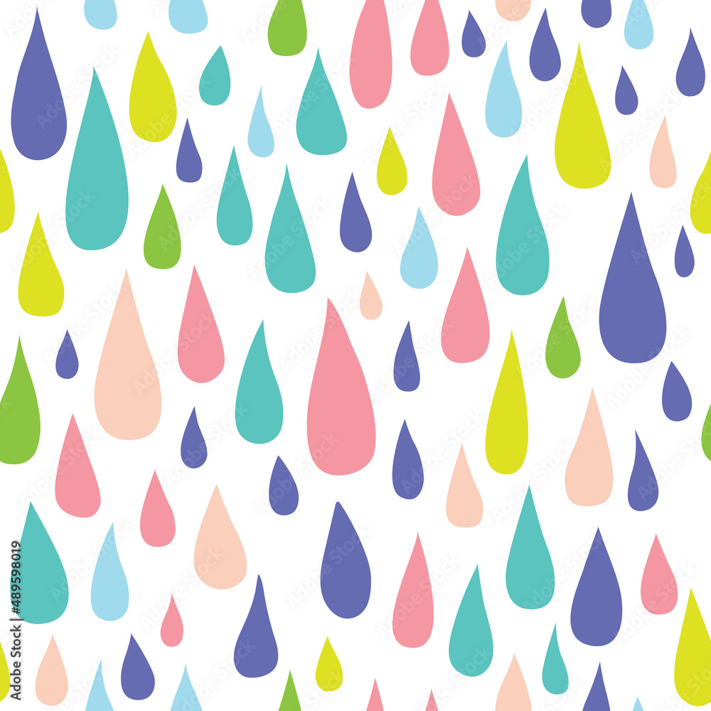 Seamless background with colored drops. Seamless background with colored drops.