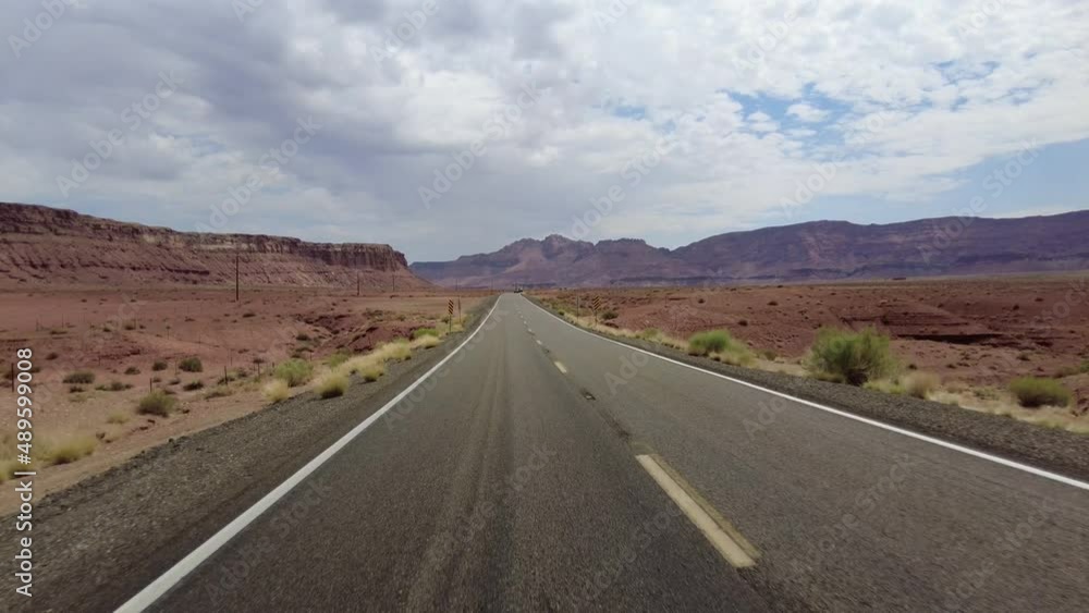 Driving Plate Grand Canyon East Rim Vermilion Cliffs Highway 89A Northbound Multicam Set 04 Rear View Arizona Southwest USA Driving Plate Grand Canyon East Rim Vermilion Cliffs Highway 89A Northbound Multicam Set 04 Rear View Arizona Southwest USA