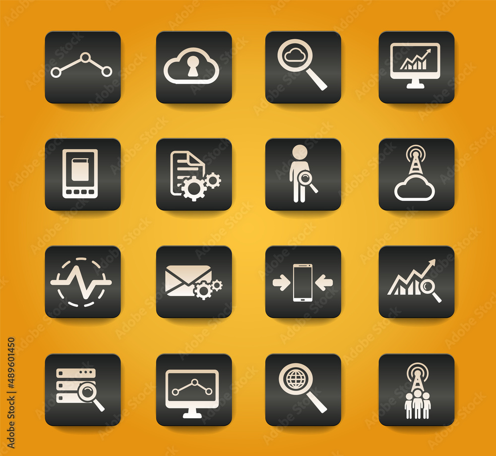 Data analytic simply icons Data analytic simply icons