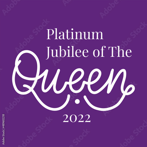 Billede på lærred Poster of Platinum Jubilee of The Queen 2022