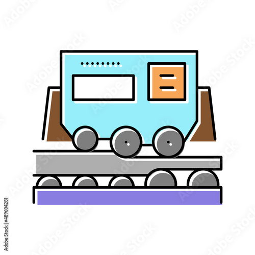 transportation aluminium production color icon vector illustration