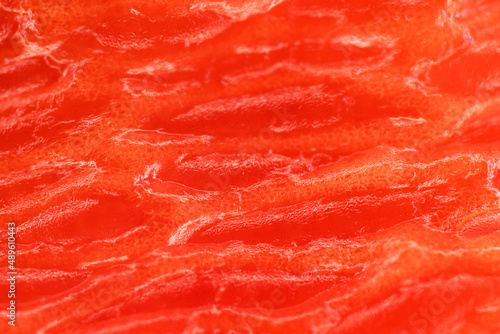 Red pepper, sweet fresh raw bell pepper paprika in the inside macro photography