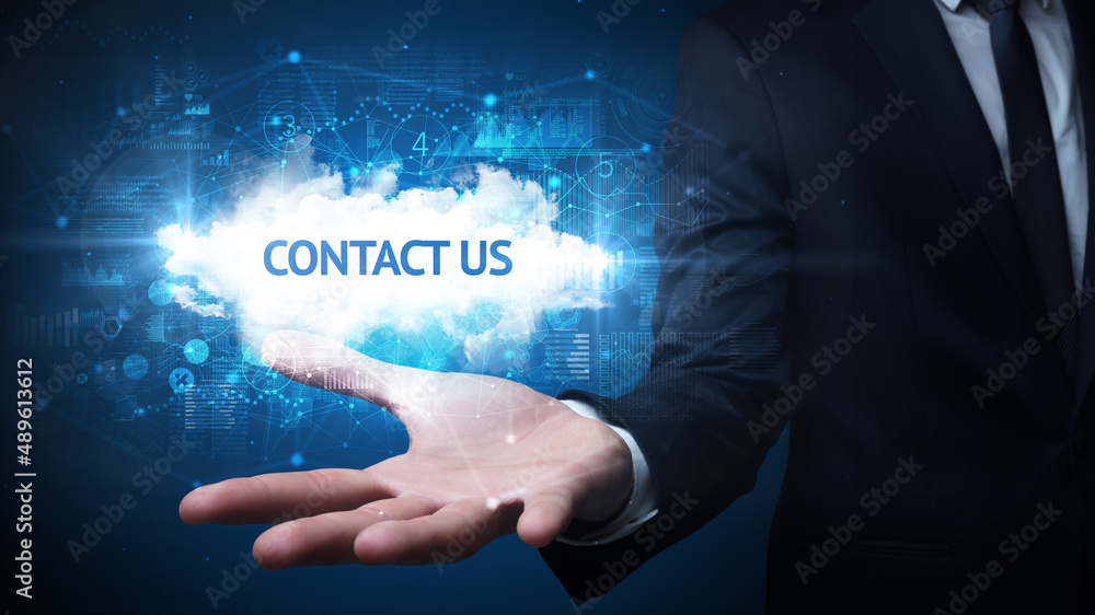 Obraz premium Hand of Businessman holding motivational message