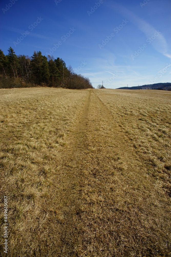 Countryside landscape at the end of winter without snow. Countryside landscape at the end of winter without snow.