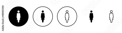 Female icons set. woman sign and symbol