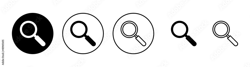 Search icons set. search magnifying glass sign and symbol Search icons set. search magnifying glass sign and symbol
