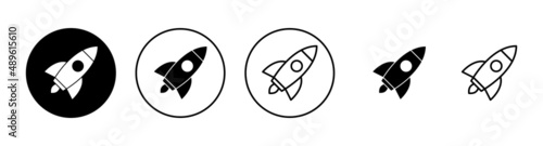 Fotografia Rocket icons set. Startup sign and symbol. rocket launcher icon