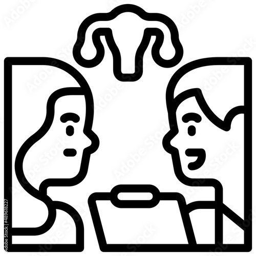 gynecologist outline icon