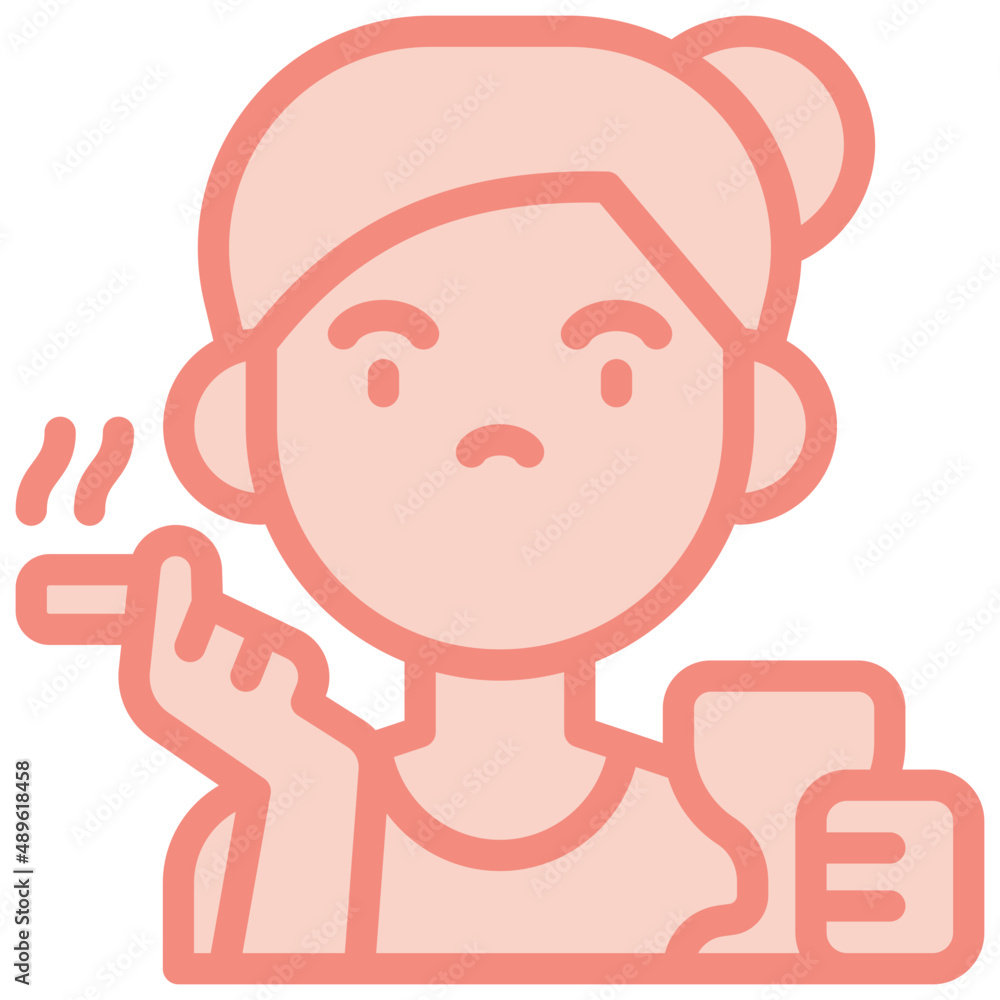 Obraz premium bad habits two tone icon
