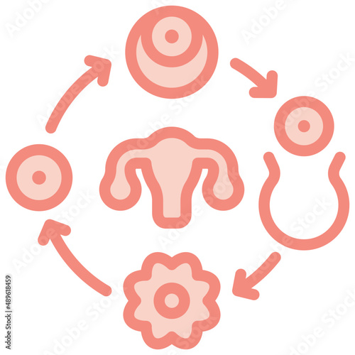 fertility cycle two tone icon