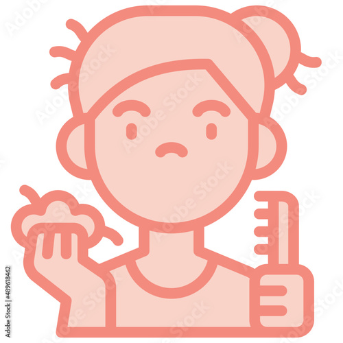 hair loss two tone icon