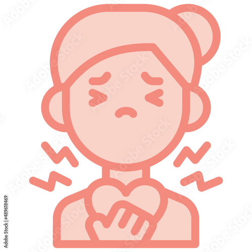palpitation two tone icon