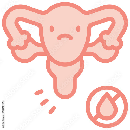 uterus two tone icon