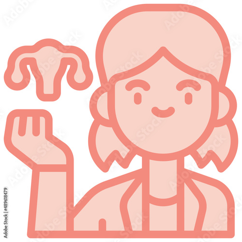 gynecologist two tone icon