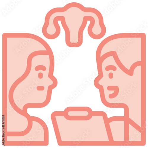 gynecologist two tone icon