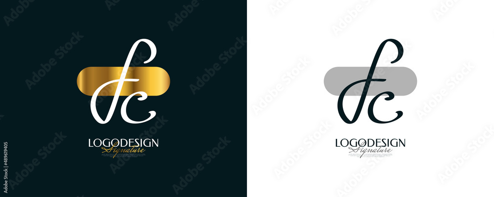 Initial F and C Logo Design with Elegant and Minimalist Handwriting Style. FC Signature Logo or Symbol for Wedding, Fashion, Jewelry, Boutique, and Business Identity Initial F and C Logo Design with Elegant and Minimalist Handwriting Style. FC Signature Logo or Symbol for Wedding, Fashion, Jewelry, Boutique, and Business Identity