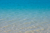 Red sea beach. Vivid, bright ripple sea surface. Aqua blue color water texture. Copy space, top view.