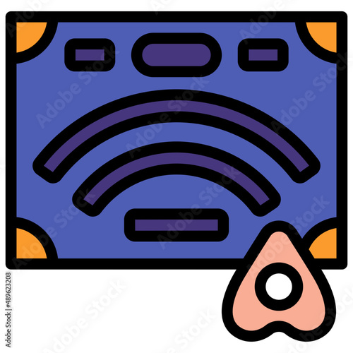 ouija board filled outline icon