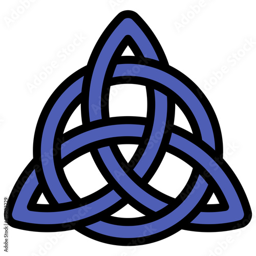 triquetra filled outline icon