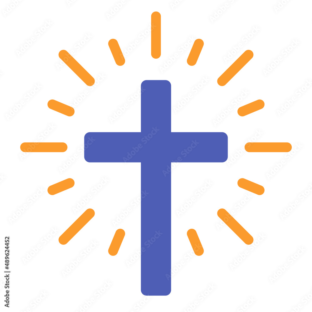 Obraz premium cross flat icon