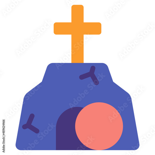 tomb flat icon
