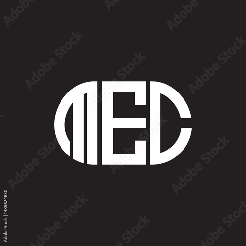 MEC letter logo design on black background. MEC creative initials letter logo concept. MEC letter design.