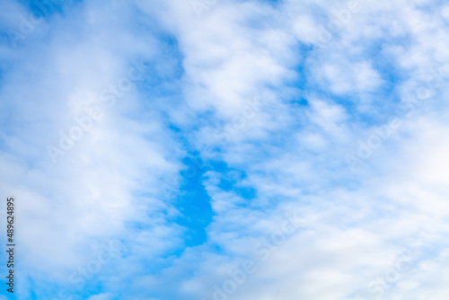Cloudy Blue Sky Abstract Weather Landscape Background Texture