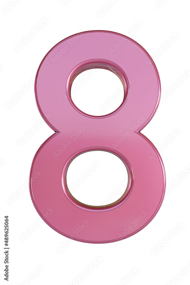 International Women's Day 8th March 3D Render with white background International Women's Day 8th March 3D Render with white background