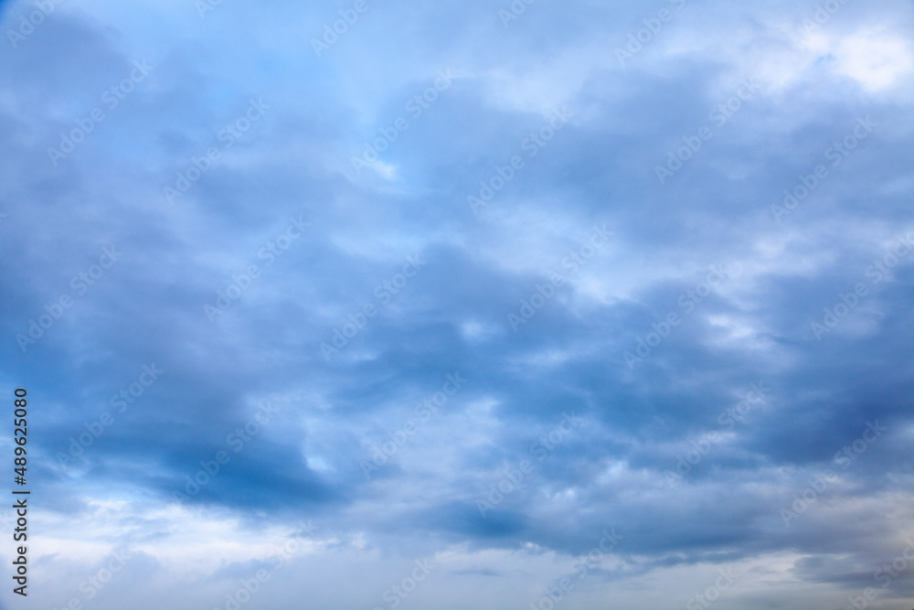 Cloudy Blue Sky Abstract Nature Weather Background Texture