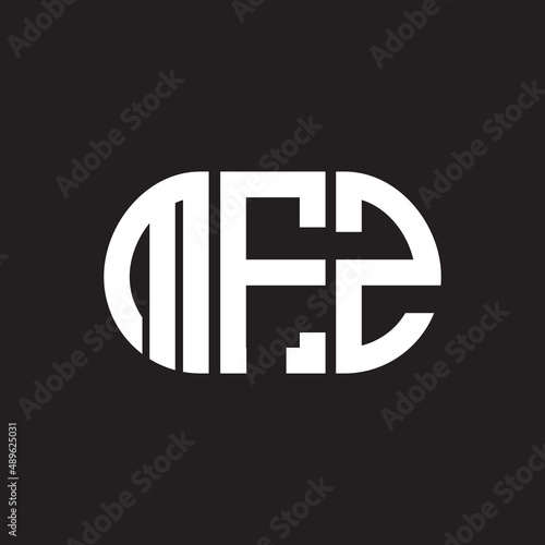 MFZ letter logo design on black background. MFZ creative initials letter logo concept. MFZ letter design. photo