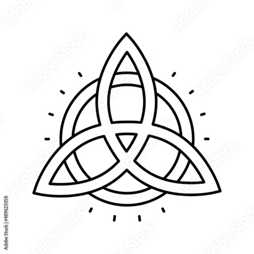 symbol astrological line icon vector illustration