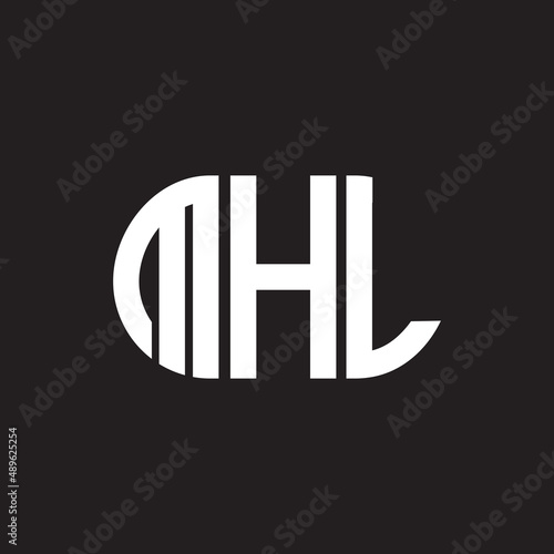 MHL letter logo design on black background. MHL creative initials letter logo concept. MHL letter design. photo