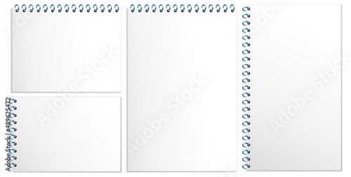 Set of black note page