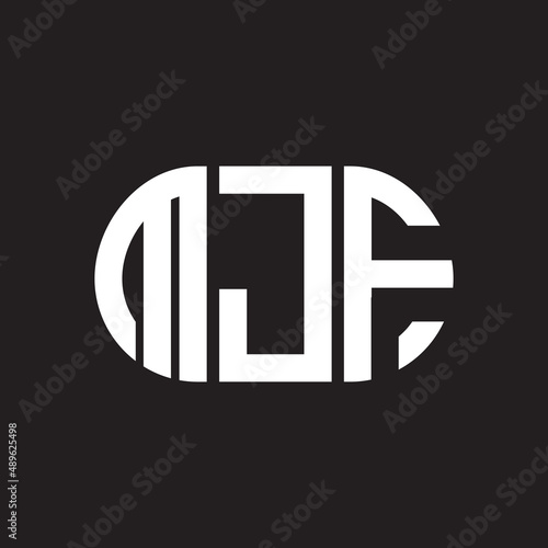 MJF letter logo design on black background. MJF creative initials letter logo concept. MJF letter design.