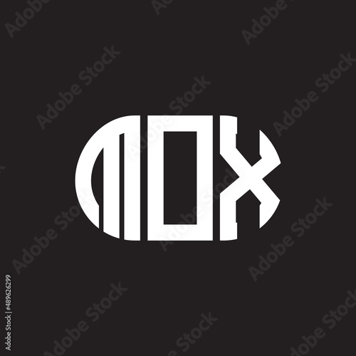 MOX letter logo design on black background. MOX creative initials letter logo concept. MOX letter design. photo