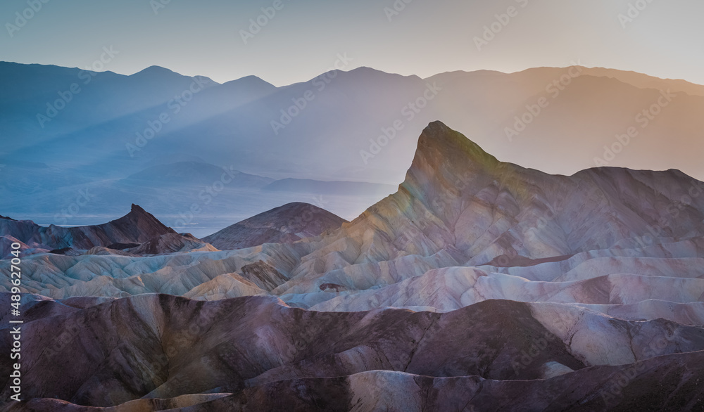 Fototapeta premium Aerial view of beautiful mountains in California, USA