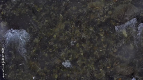 富山の千垣橋の雪風景